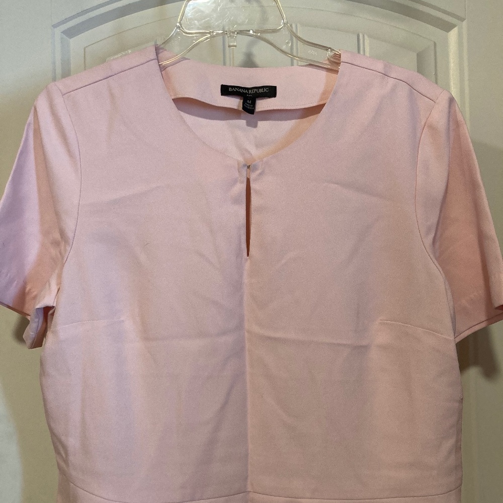 Banana Republic Pink Peplum Top Size Medium